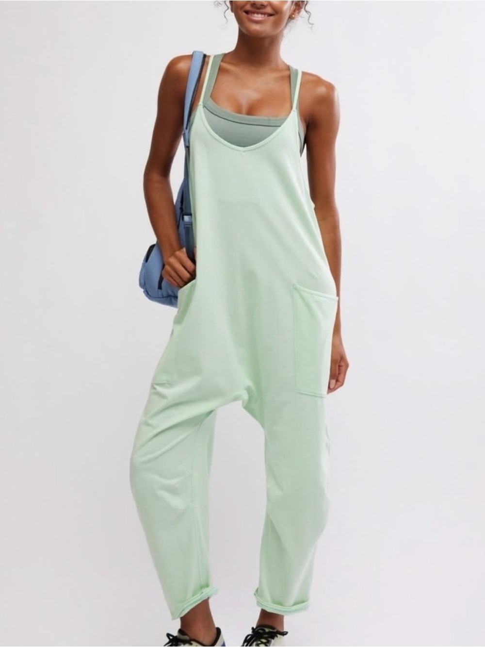 Free People Hot Shot onesie mint green Sz M